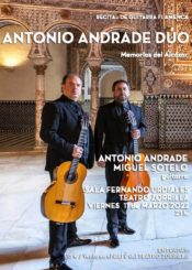 11 de Marzo: Antonio Andrade Dúo. Memorias del Alcázar.