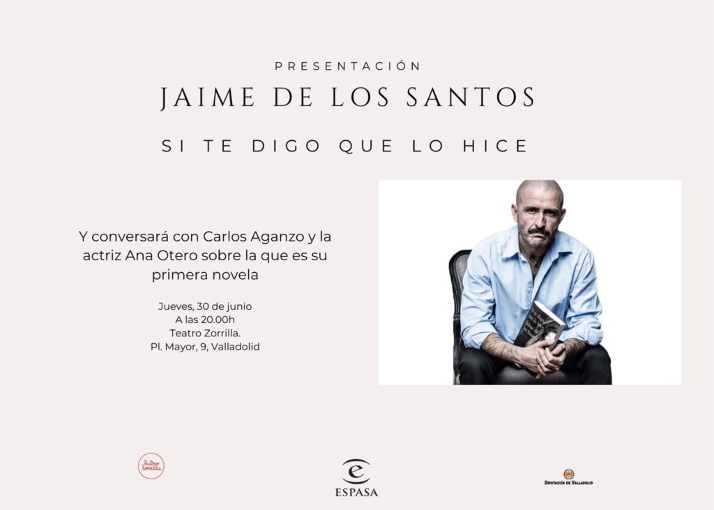 Jaime De los Santos con su obra, SI TE DIGO QUE LO HICE