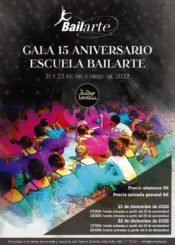 21 y 22 de diciembre. <br>GALA 15 ANIVERSARIO ESCUELA BAILARTE.