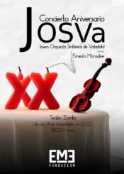 4 de Noviembre. <br> CONCIERTO XX ANIVERSARIO. JOVEN ORQUESTA SINFÓNICA DE VALLADOLID.