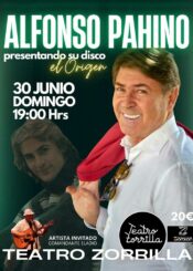 30 de Junio<br>ALFONSO PAHINO. PRESENTANDO SU DISCO ORIGEN.