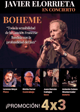 13 de Junio<br>JAVIER ELORRIETA EN CONCIERTO. BOHEME.