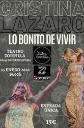 25 de Enero<br>CRISTINA LÁZARO. LO BONITO DE VIVIR.